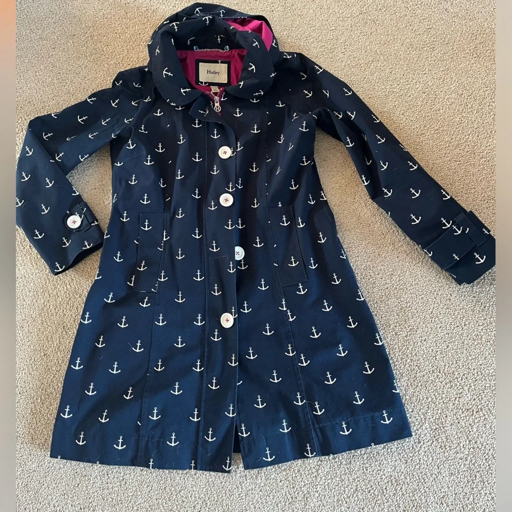 Hatley fuschia lined cotton rain coat - Picture 1 of 6